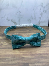 Load image into Gallery viewer, Tossed in Blue ~ Elastic Headband Hair Bow
