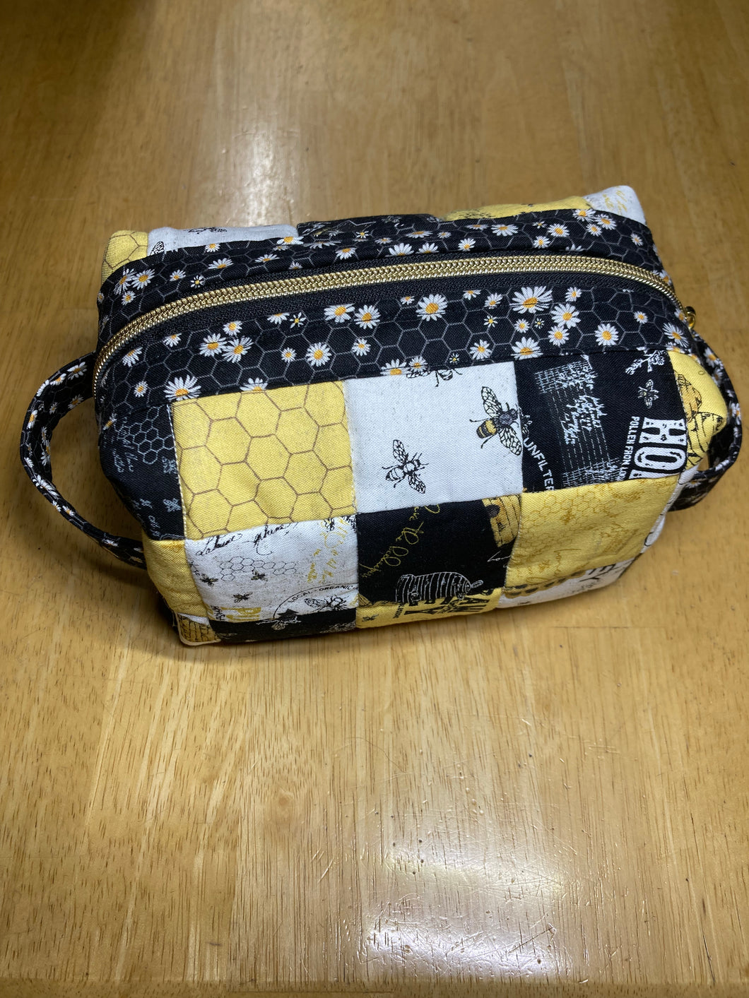 Busy Bee ~ Quilted Makeup Pouch