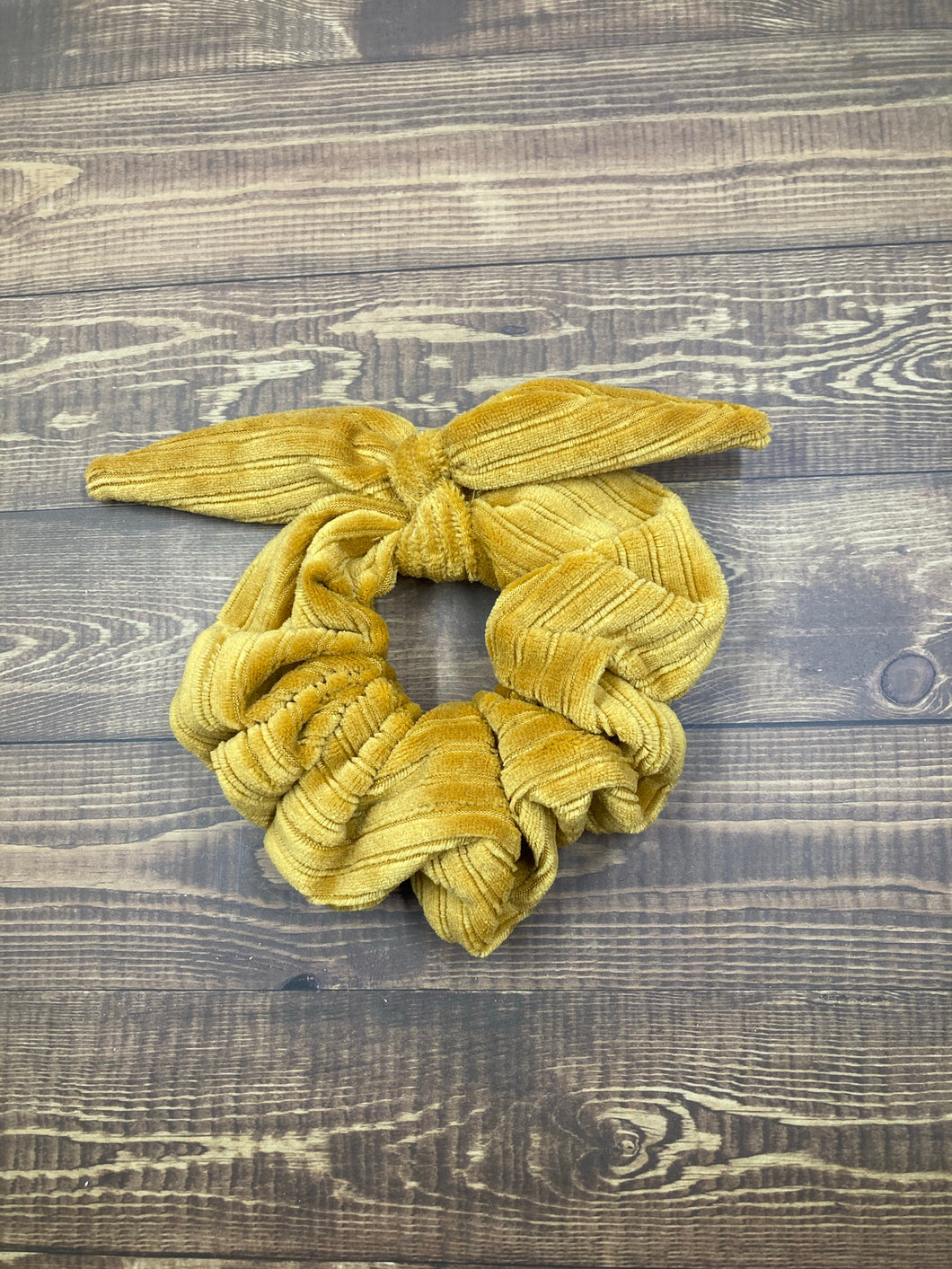 Mustard knot! ~ Tie Scrunchie