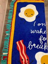 Load image into Gallery viewer, Wakey! Wakey! Eggs &amp; Bacon! ~ Tie Blanket
